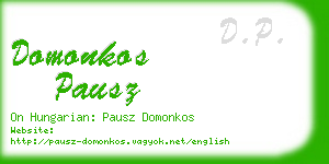 domonkos pausz business card